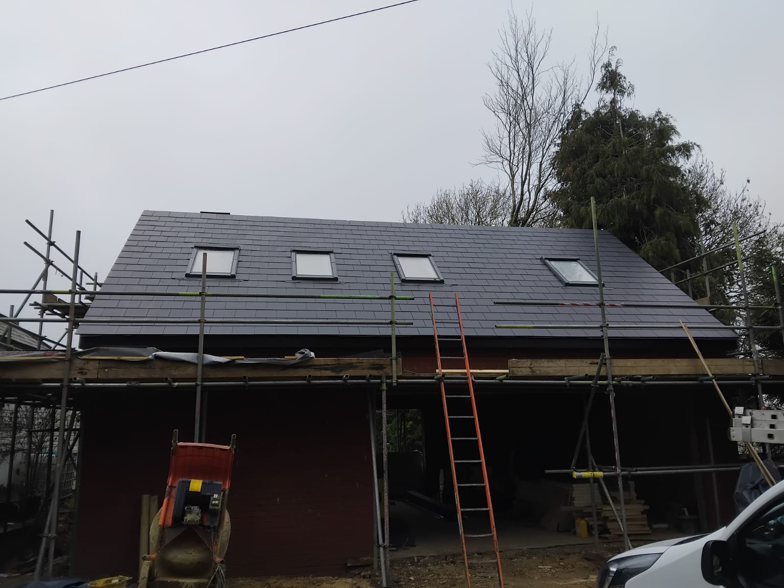 Natural slate with Velux